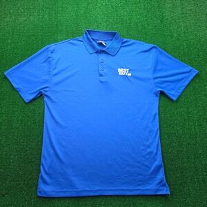 Best Buy Employee Polo Shirt Mens Large Blue Short Sleeve Uniform Work Wear